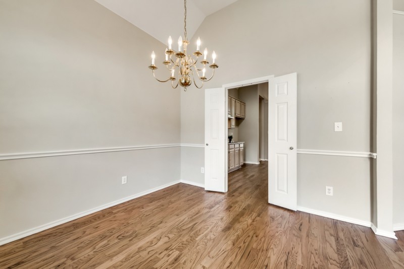    Formal Dining has Vaulted Ceiling and Plantation Shutters 