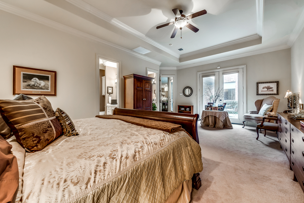    Spacious Master Suite with Door to Courtyard 