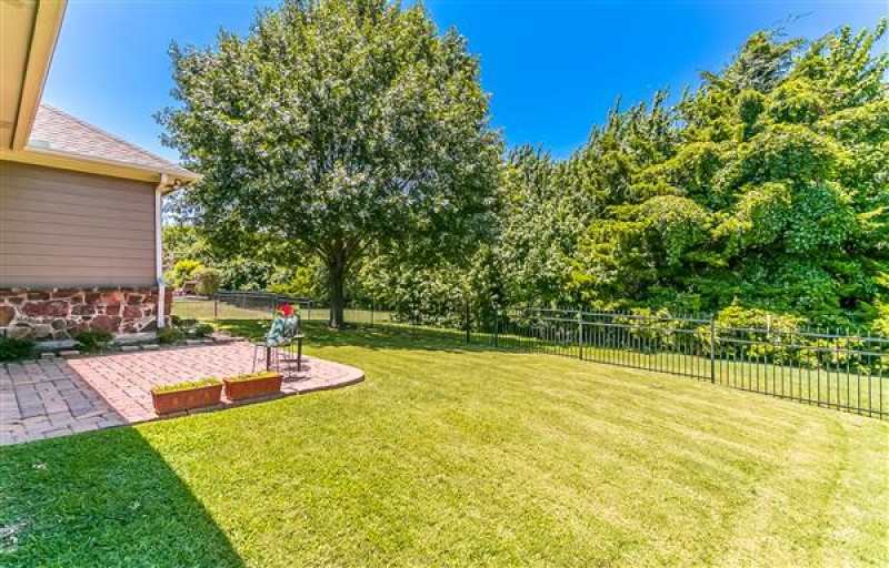    Large Yard with Lush Geenbelt  Creek 