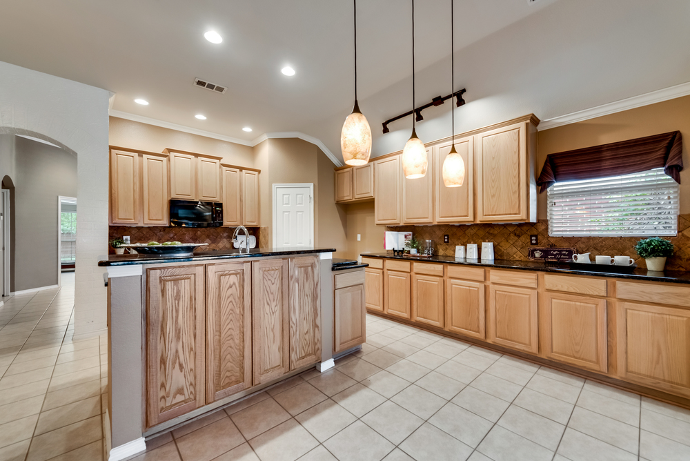    Kitchen with island for additional storage 