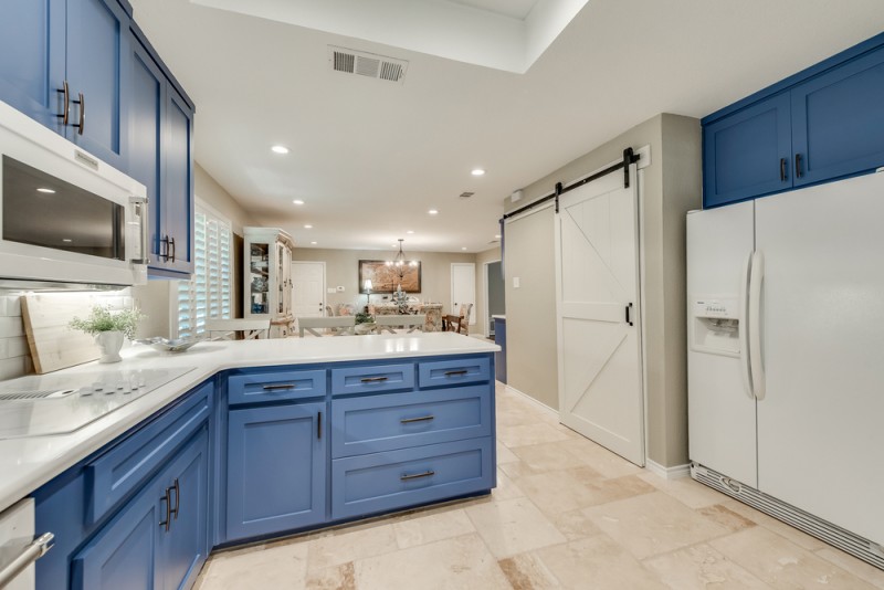    Barn Door to Pantry and Utility Room 