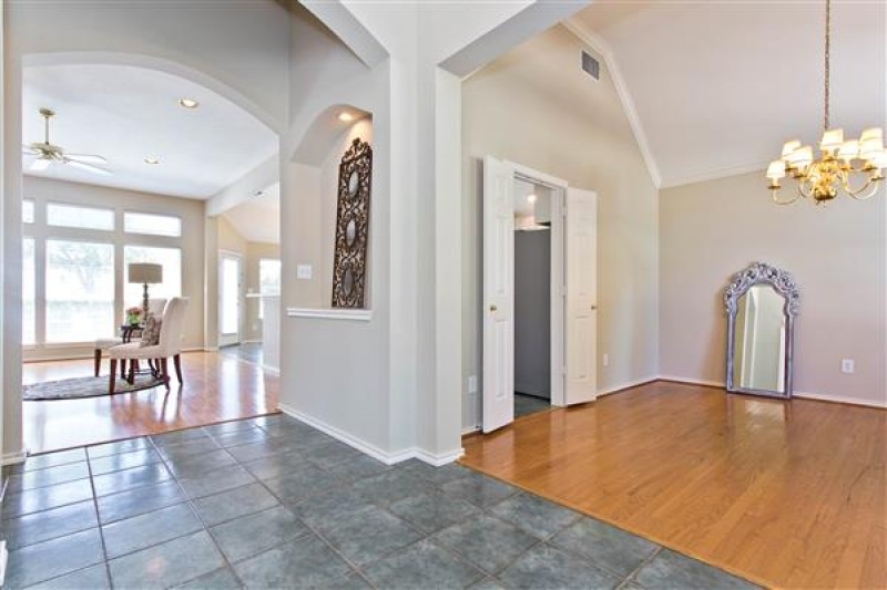    Tiled hallway leading to Family Room 
