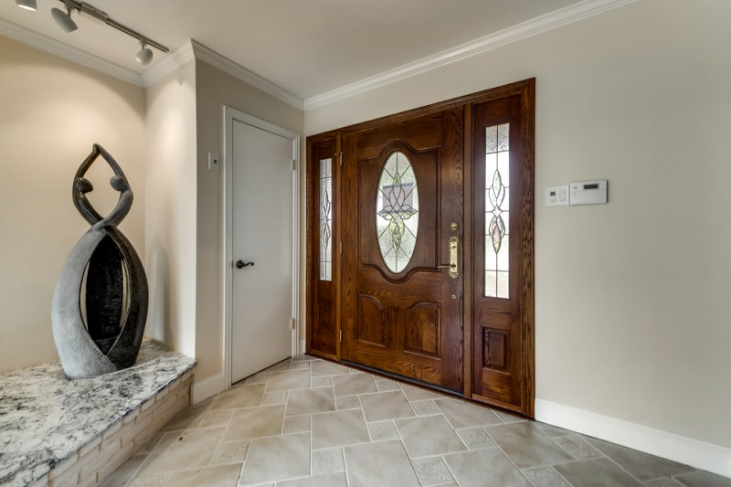    Entry with Beautiful    in Oak Front Door 