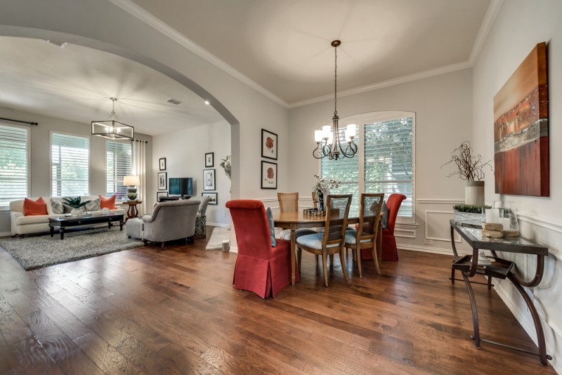    Dining Room Opens to Family and Kitchen 