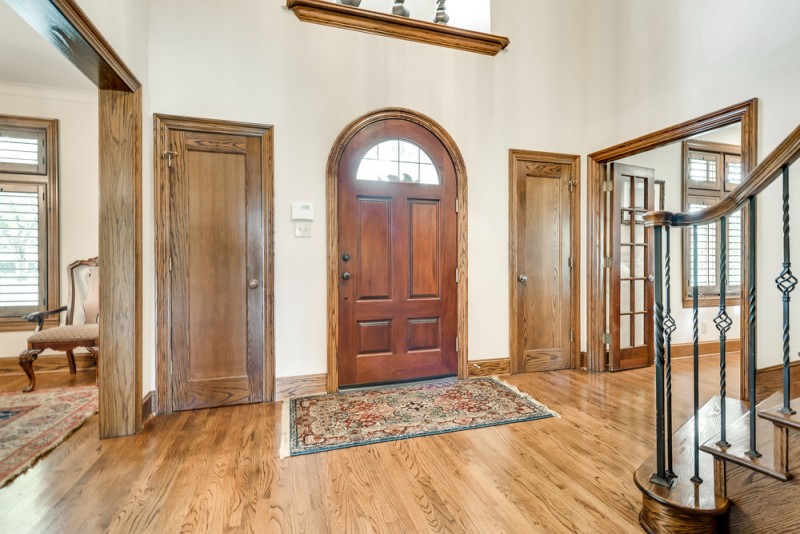    Gorgeous Entry with Custom Front Door 