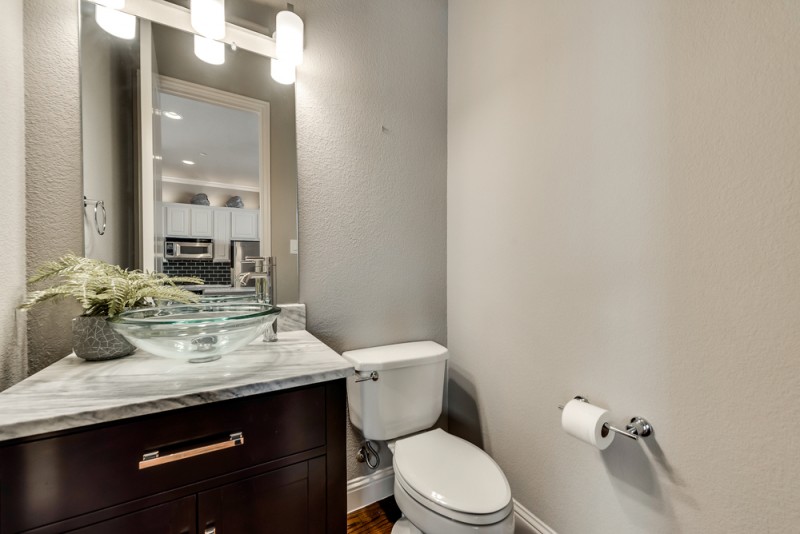    Second Floor Half Bath with Stunning Fixtures 