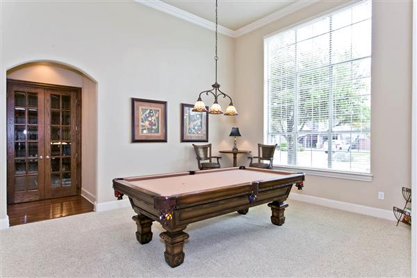    Formal Living with French Doors to Study 