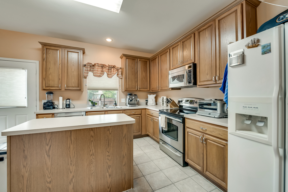    Kitchen has Greenbelt Views and Stainless Steel Appliances 
