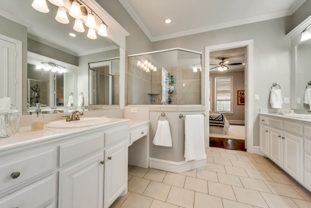    Master Bath with Dual Vanities and Large Shower 