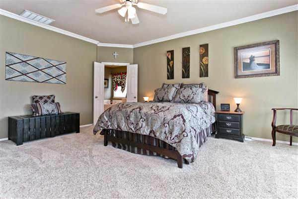     Master with Double Doors to Bath 